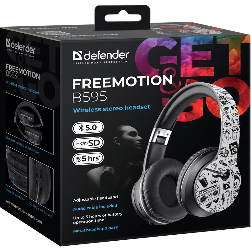 Наушники Defender FreeMotion B595 Black (63595)