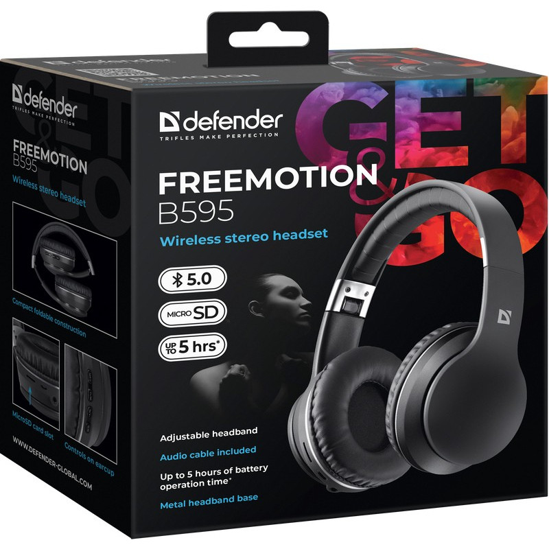 Наушники Defender FreeMotion B595 Black (63595)