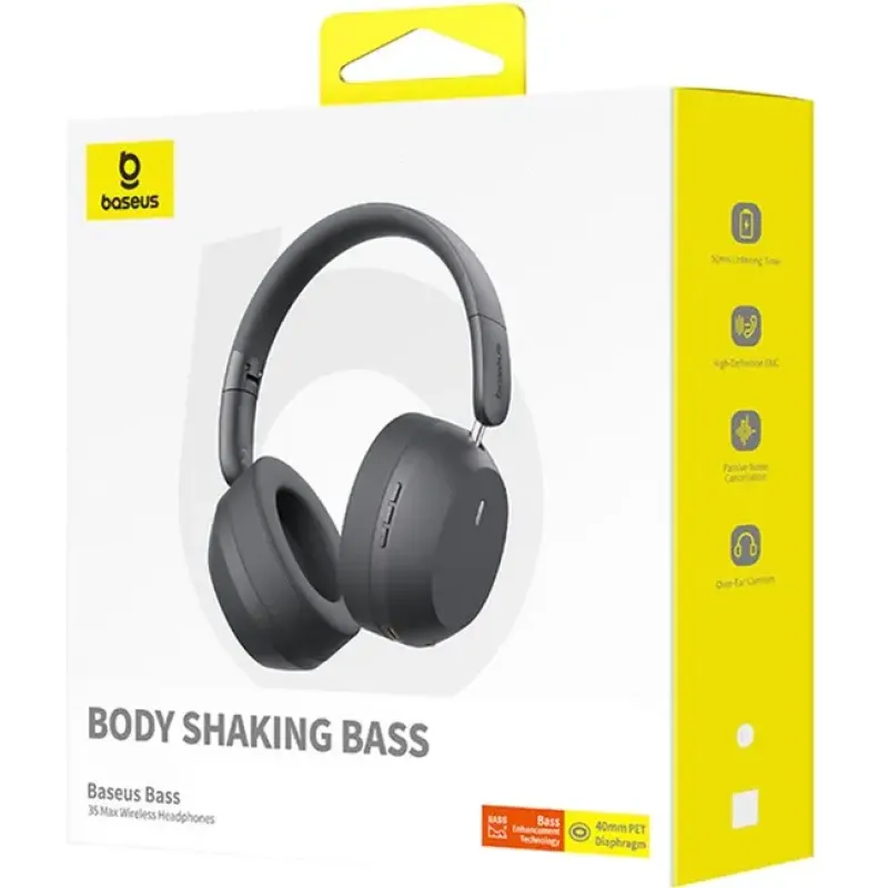Наушники Baseus Bass 35 Max Gray (A00070800821-00)