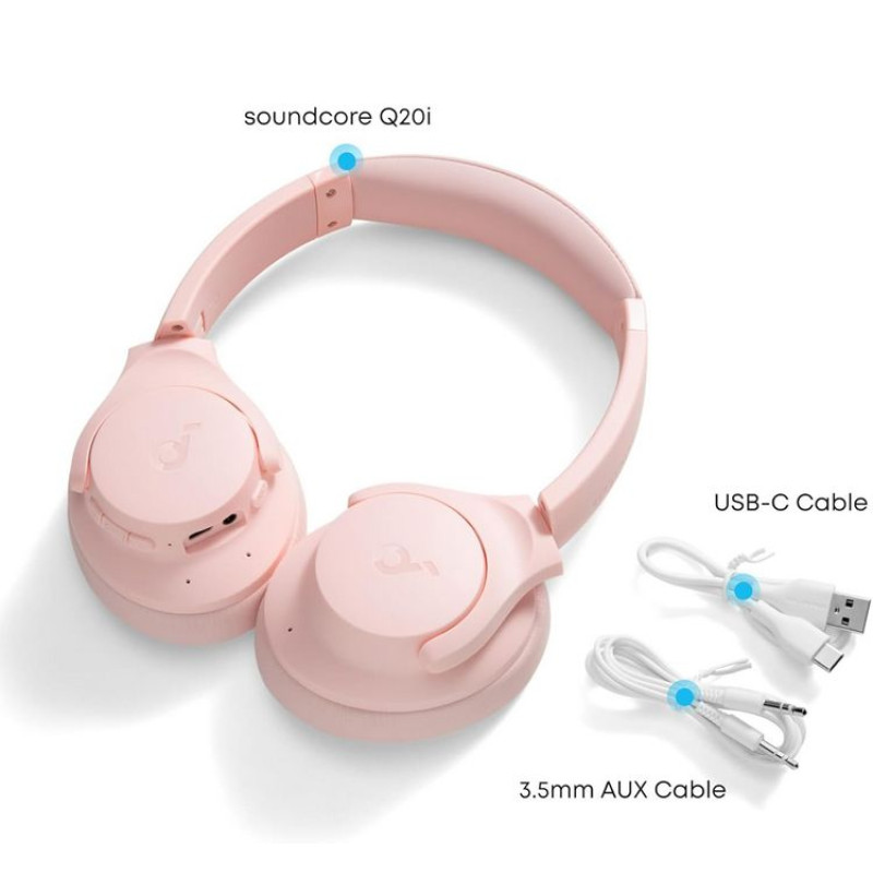Наушники Anker SoundCore Q20i Pink A3004G52
