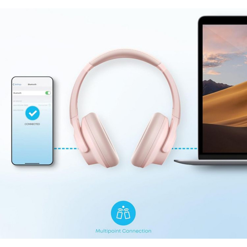 Наушники Anker SoundCore Q20i Pink A3004G52
