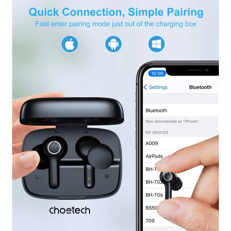 Навушники Choetech BH-T06 Black