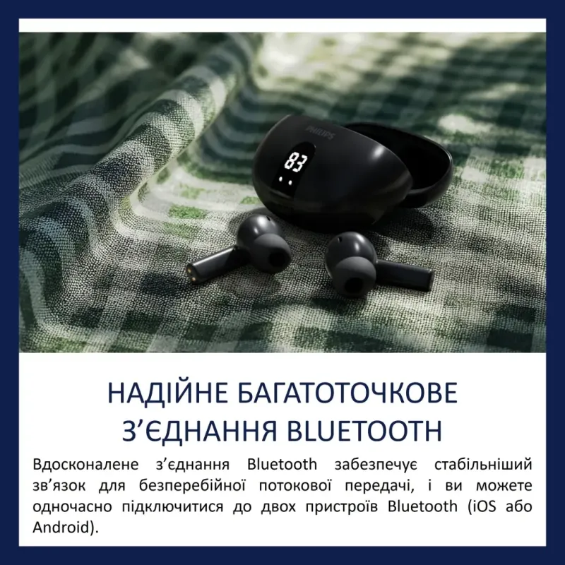 Наушники Philips TAT2520 Wireless Black (TAT2520BK/00)