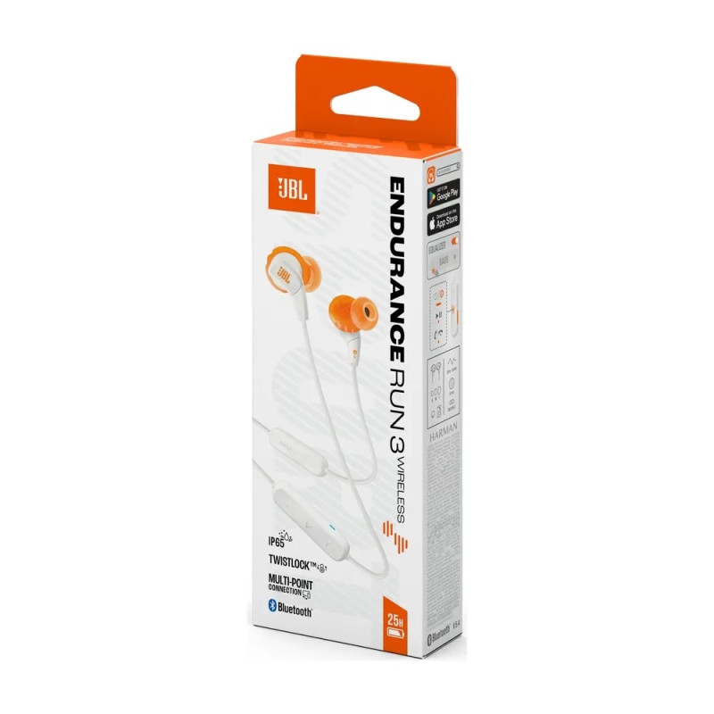 Наушники JBL ENDURANCE RUN 3 Wireless White (JBLENDURRUN3BTWHT)