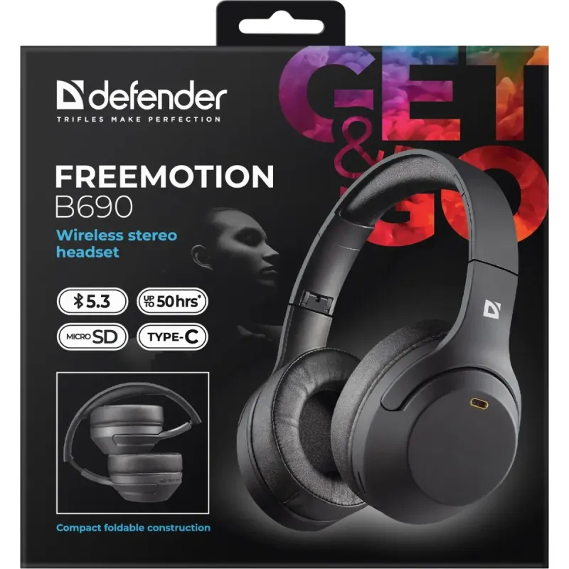 Навушники Defender FreeMotion B690 Black (63690)