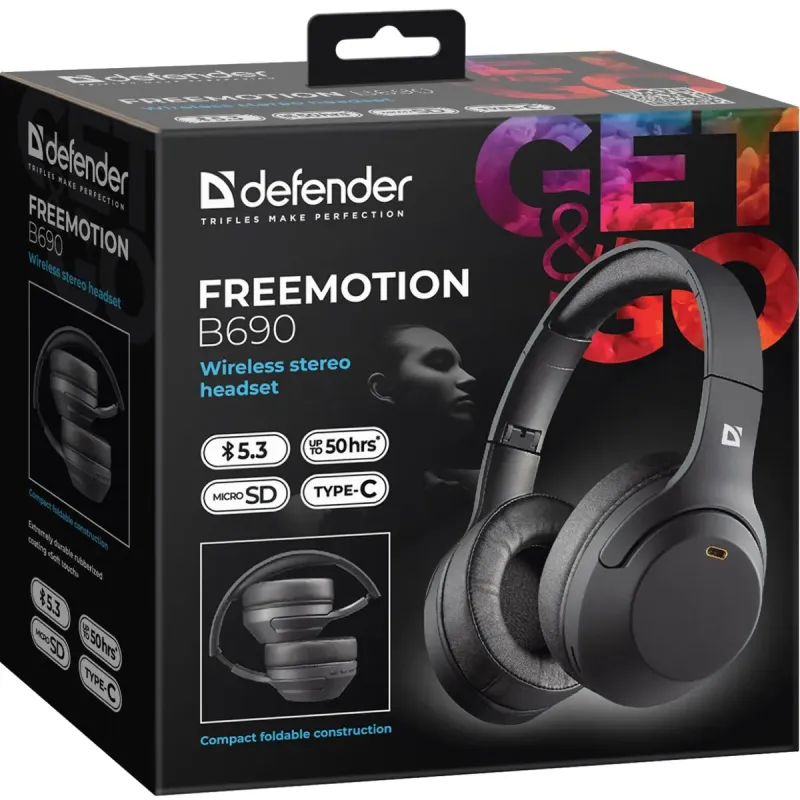 Навушники Defender FreeMotion B690 Black (63690)