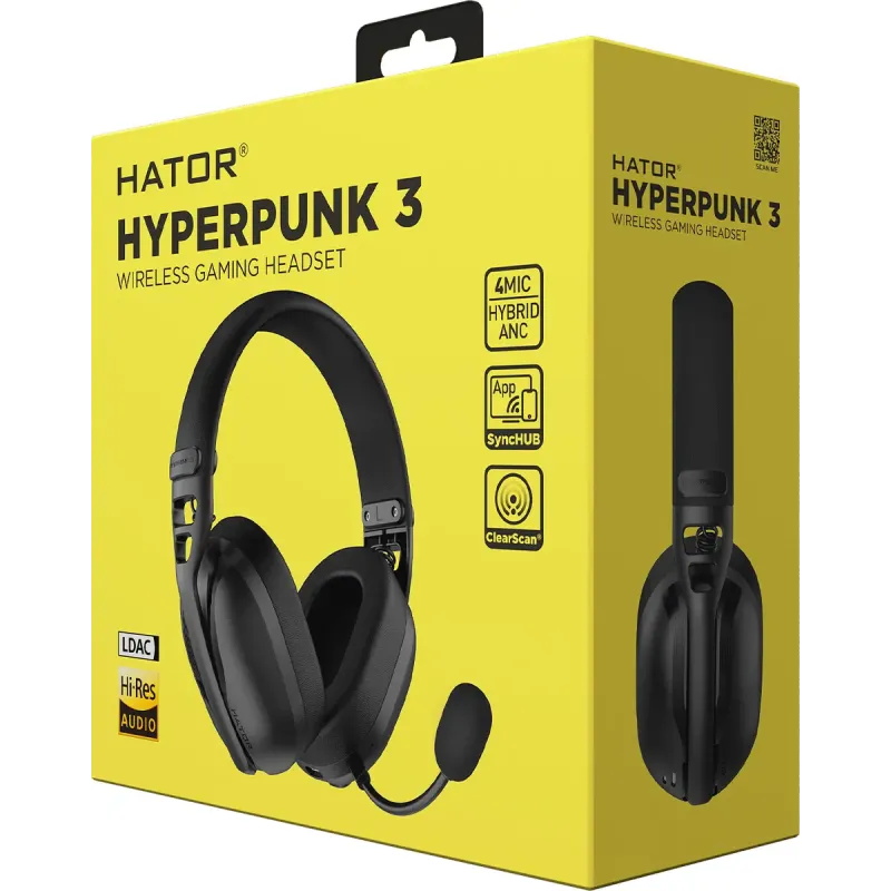 Компьютерная гарнитура HATOR Hyperpunk 3 Wireless Black (ESH15)