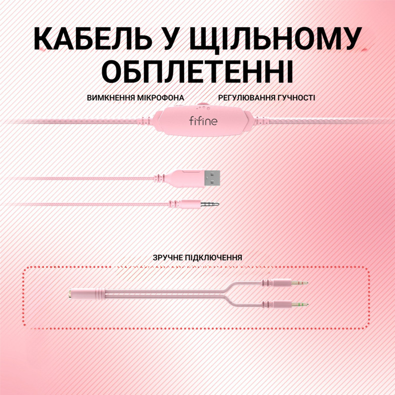 Комп'ютерна гарнітура Fifine RGB H3P