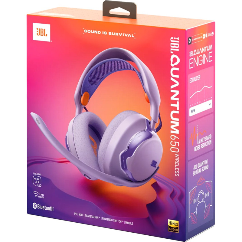 Комп'ютерна гарнітура JBL Quantum 650 Purple (JBLQTUM650PUR)