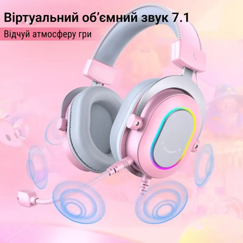 Комп'ютерна гарнітура Fifine H6 Pink