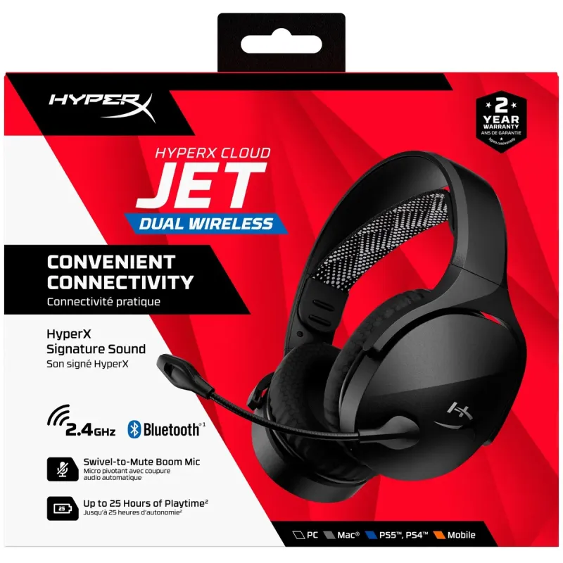 Компьютерная гарнитура HyperX Cloud Jet Wireless Black (AJ0T1AA)