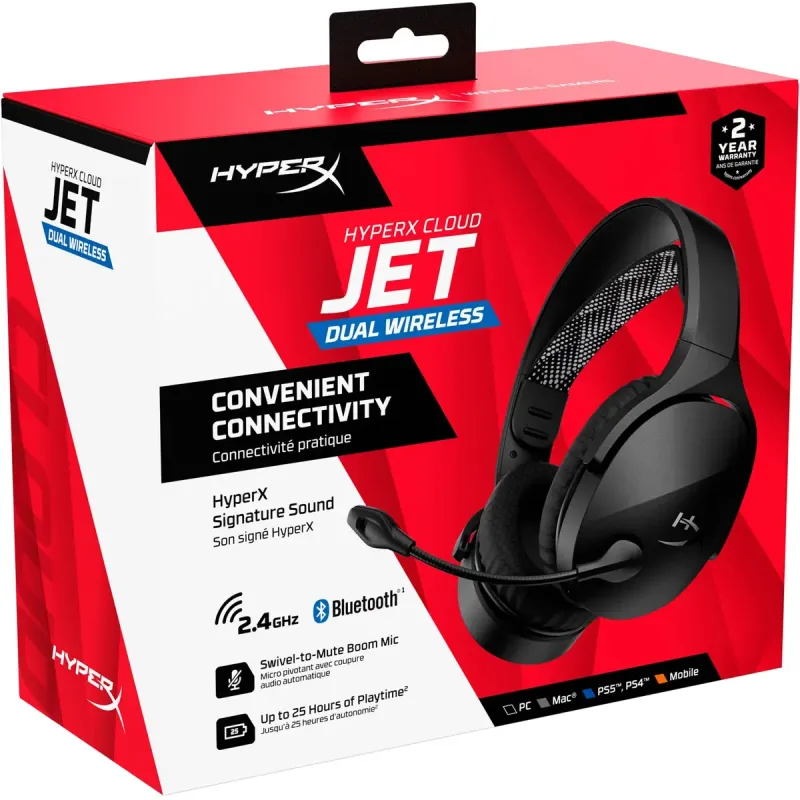 Компьютерная гарнитура HyperX Cloud Jet Wireless Black (AJ0T1AA)