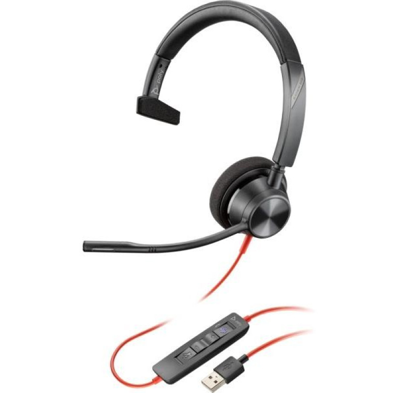 Компьютерная гарнитура POLY BlackWire C3310-M USB-A HS Mono Black (767F6AA)