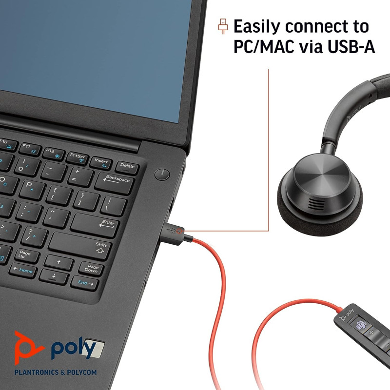 Компьютерная гарнитура POLY BlackWire C3310-M USB-A HS Mono Black (767F6AA)