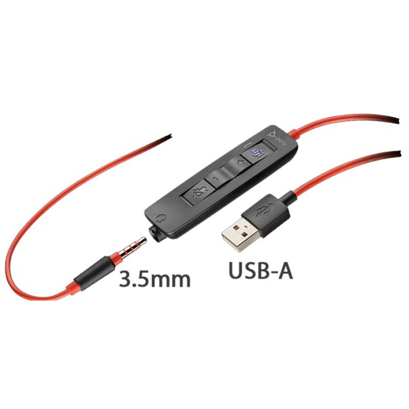 Компьютерная гарнитура POLY BlackWire C3315-M USB-A HS Mono Black (76J13AA)