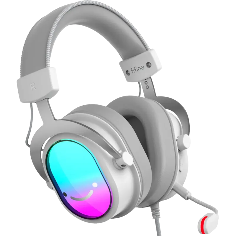 Комп'ютерна гарнітура Fifine H16W RGB White