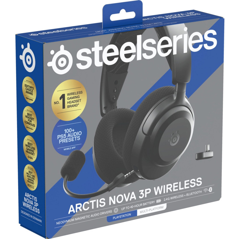 Комп'ютерна гарнітура SteelSeries Arctis Nova 3P Black (61686)