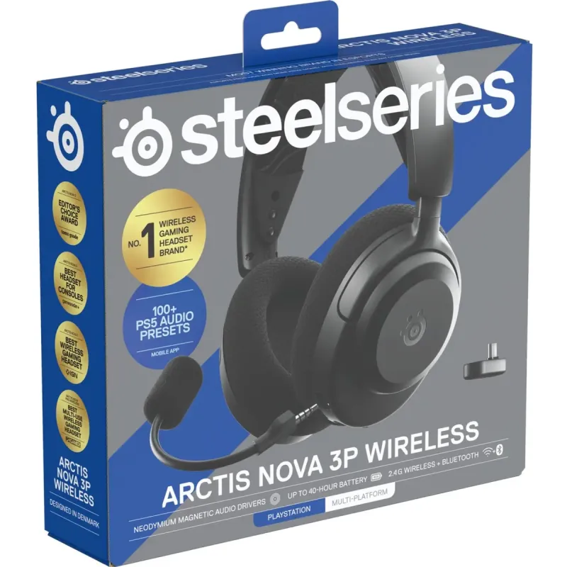 Компьютерная гарнитура SteelSeries Arctis Nova 3P Black (61686)
