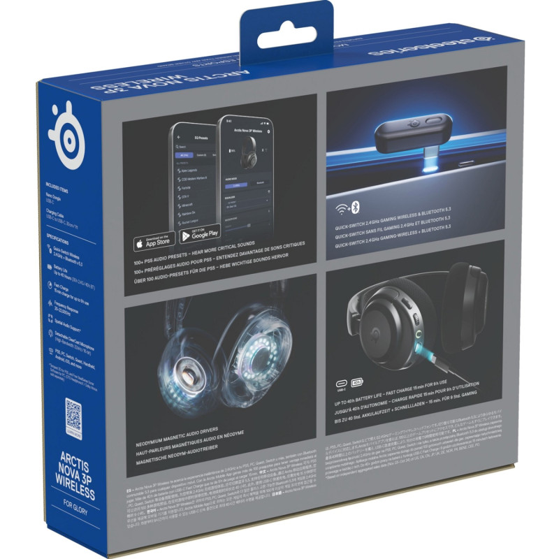 Комп'ютерна гарнітура SteelSeries Arctis Nova 3P Black (61686)