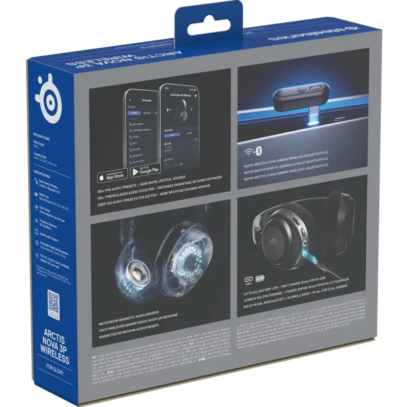 Компьютерная гарнитура SteelSeries Arctis Nova 3P Black (61686)