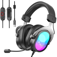 Комп'ютерна гарнітура Fifine H16 RGB Black