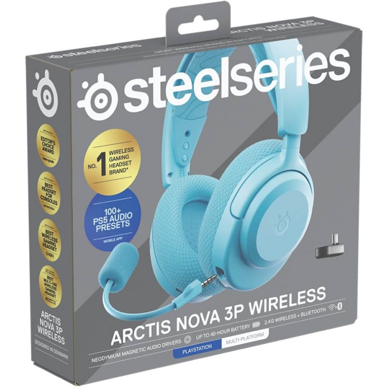 Компьютерная гарнитура SteelSeries Arctis Nova 3P Aqua (61688)