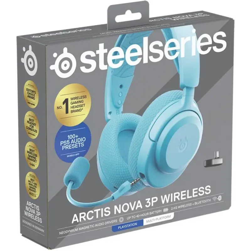 Компьютерная гарнитура SteelSeries Arctis Nova 3P Aqua (61688)