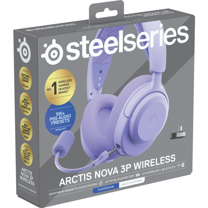 Комп'ютерна гарнітура SteelSeries Arctis Nova 3P Lavender (61692)