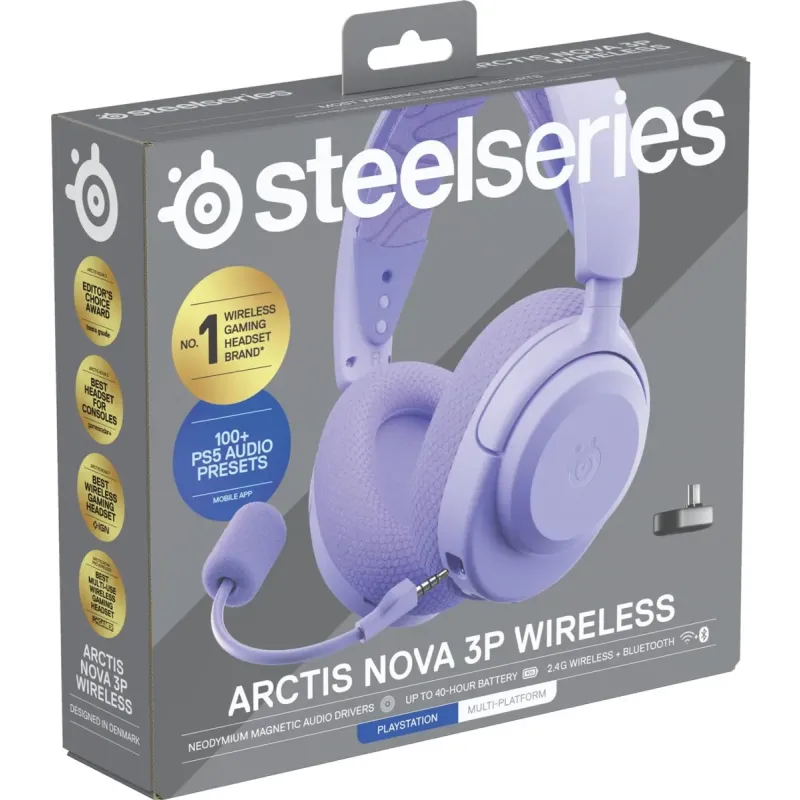 Компьютерная гарнитура SteelSeries Arctis Nova 3P Lavender (61692)