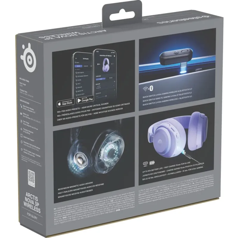 Компьютерная гарнитура SteelSeries Arctis Nova 3P Lavender (61692)