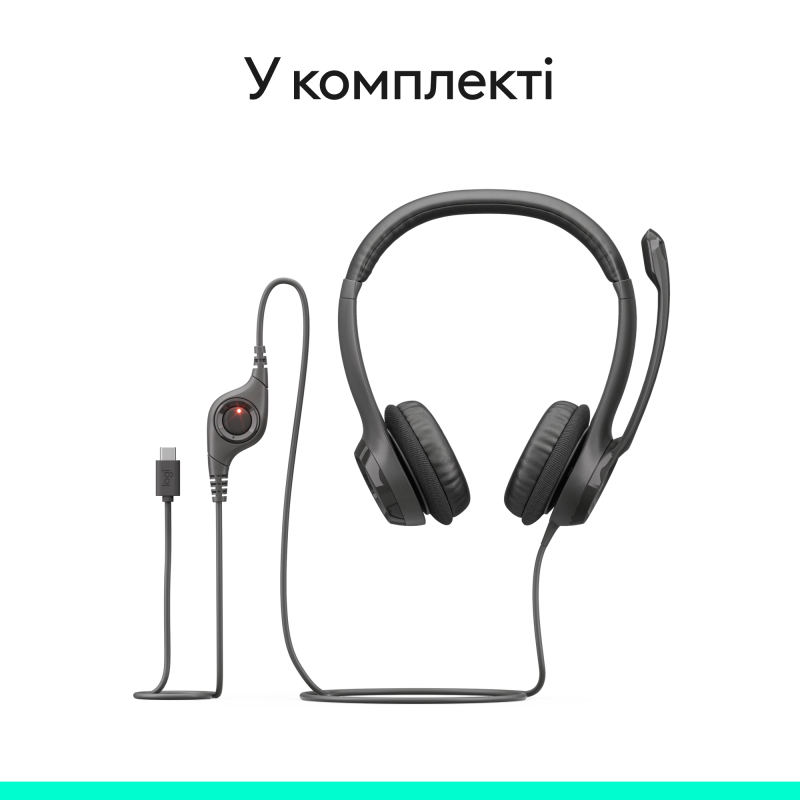 Компьютерная гарнитура Logitech H390 USB-C Black (981-001576)