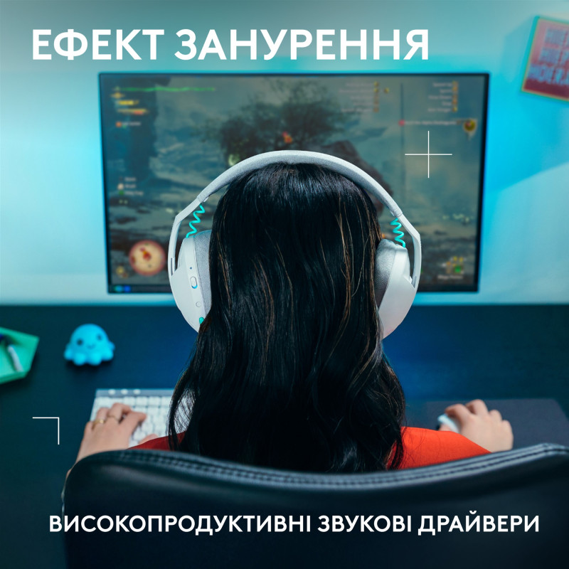 Компьютерная гарнитура Logitech G321 Lightspeed Wireless White (981-001569)