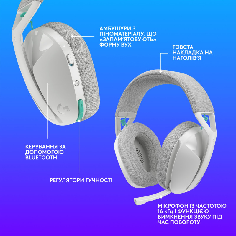 Компьютерная гарнитура Logitech G321 Lightspeed Wireless White (981-001569)