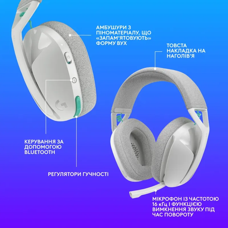 Компьютерная гарнитура Logitech G321 Lightspeed Wireless White (981-001569)