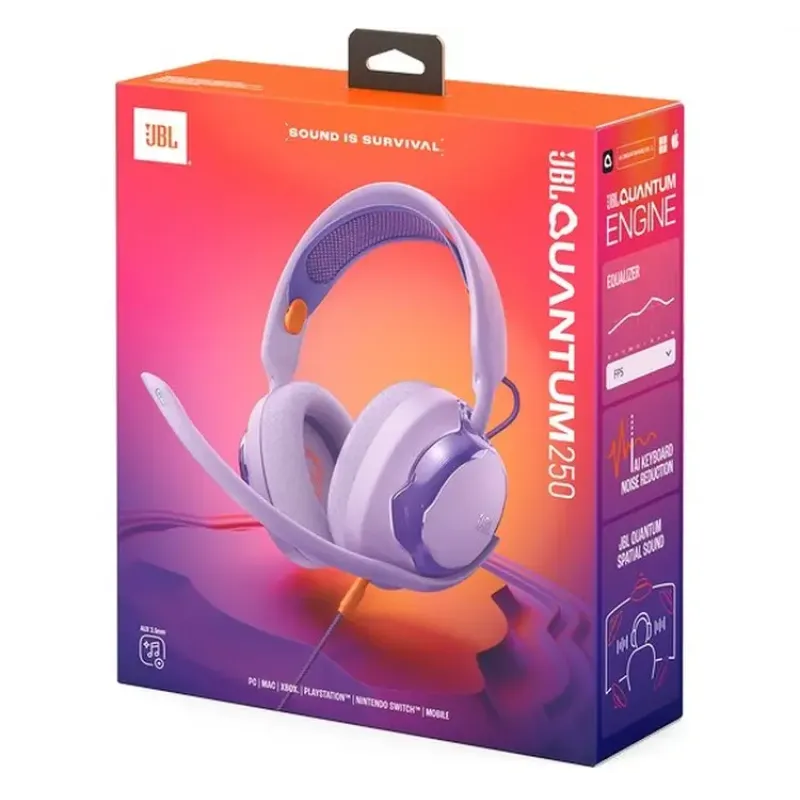 Комп'ютерна гарнітура JBL Quantum 250 Purple (JBLQTUM250PUR)