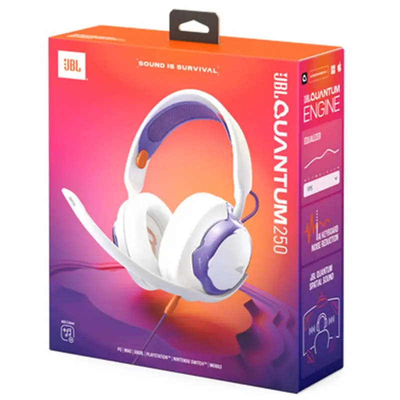 Компьютерная гарнитура JBL Quantum 250 White (JBLQTUM250WHT)