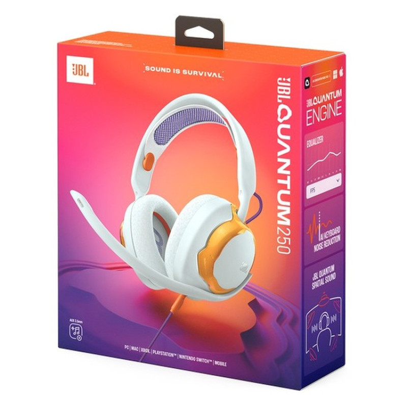 Комп'ютерна гарнітура JBL Quantum 250 Teal (JBLQTUM250TEL)