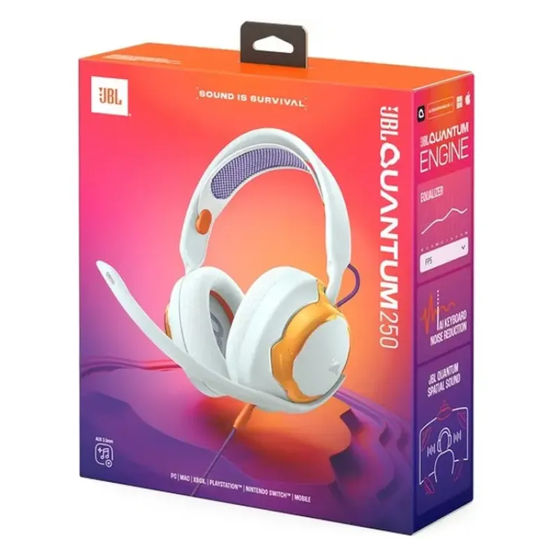 Комп'ютерна гарнітура JBL Quantum 250 Teal (JBLQTUM250TEL)