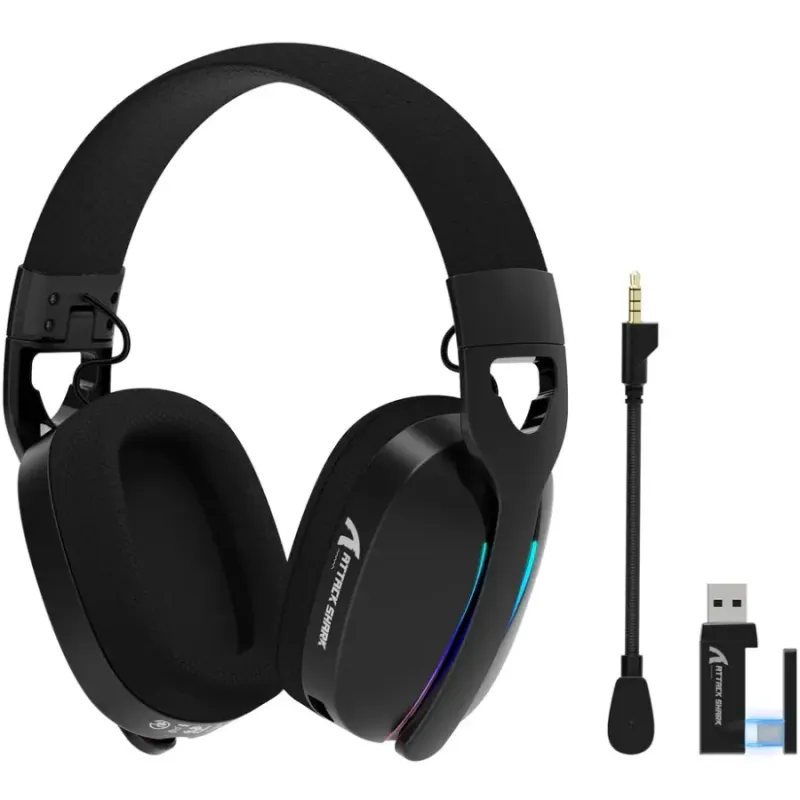 Компьютерная гарнитура Attack Shark L90 Wireless,2.4GHz/Bluetooth/3.5mm PS4/PS5/Switch/Xbox/Mac/PC Black (L90B_AS)