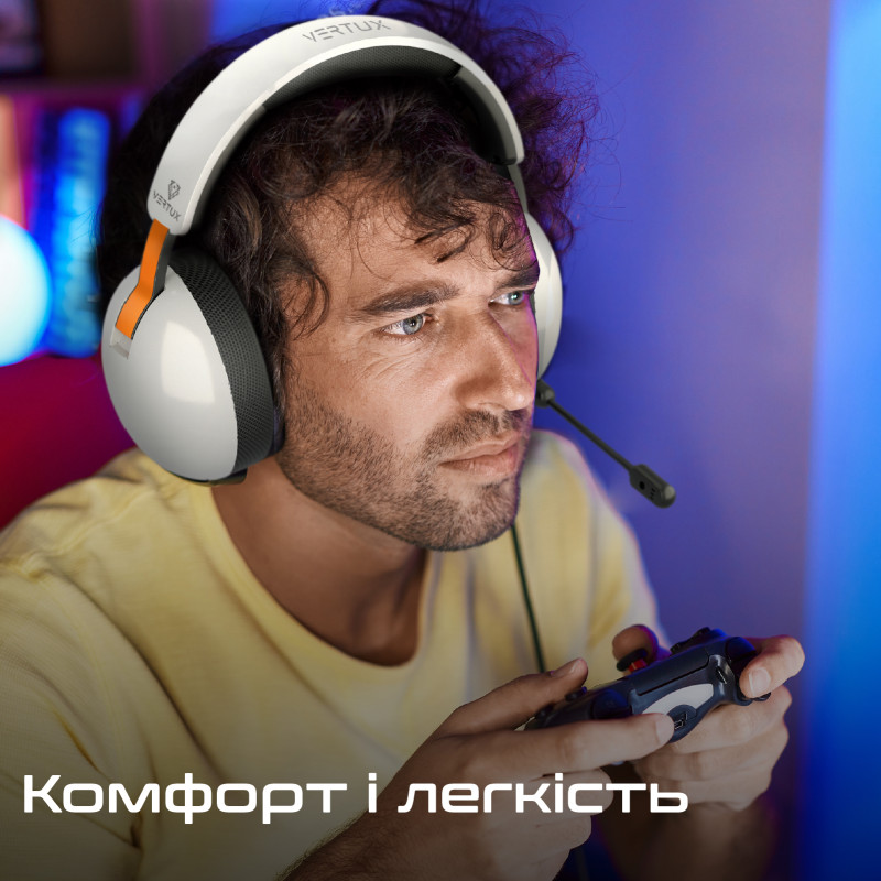 Компьютерная гарнитура Vertux BB-8 White