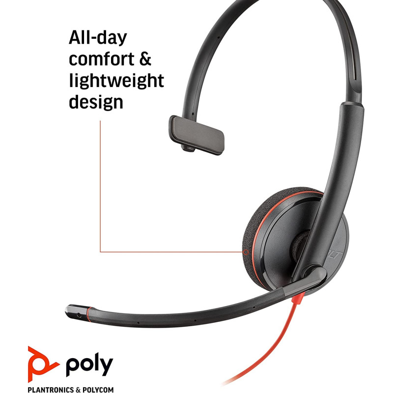 Комп'ютерна гарнітура POLY Blackwire C3215 (209746-201) (8X227AA)