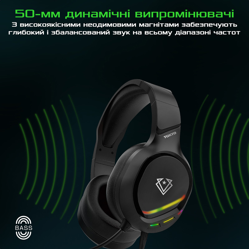 Компьютерная гарнитура Vertux Tokyo Black (tokyo.black)