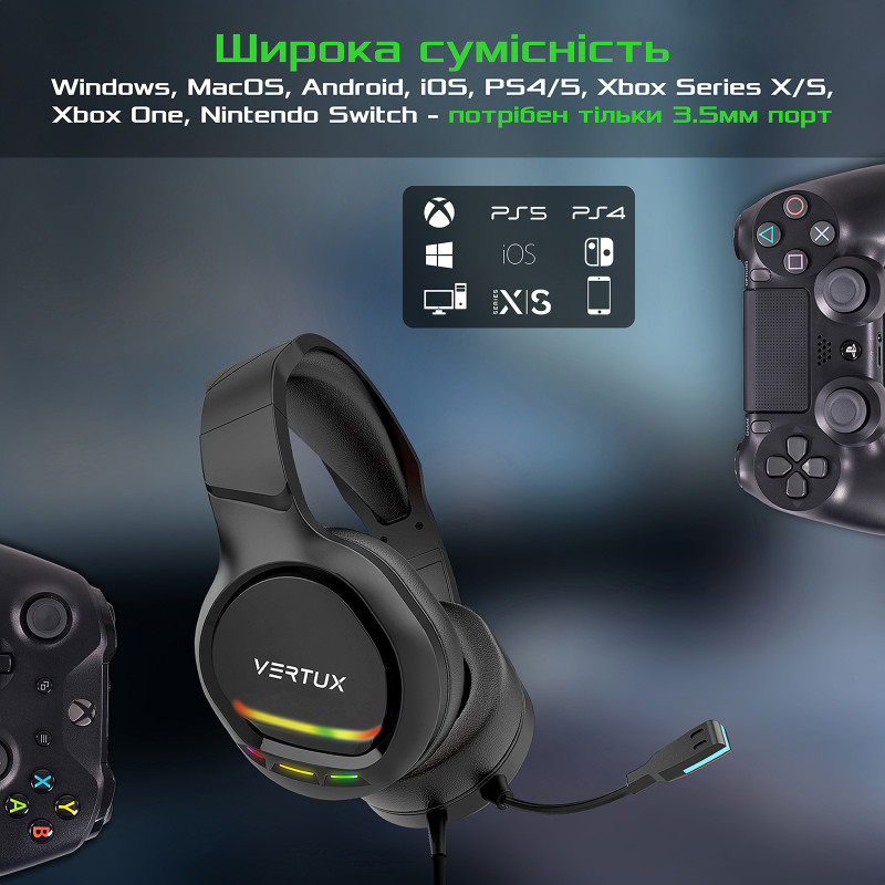 Компьютерная гарнитура Vertux Tokyo Black (tokyo.black)