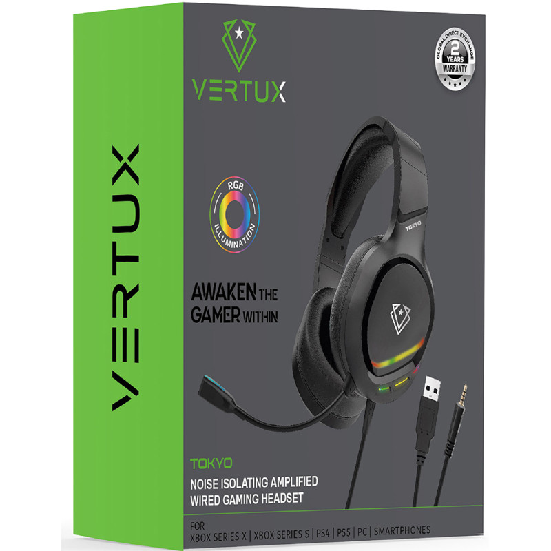 Компьютерная гарнитура Vertux Tokyo Black (tokyo.black)