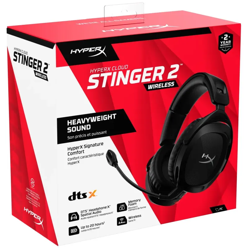 Комп'ютерна гарнітура HyperX Cloud Stinger 2 Wireless Black (676A2AA)