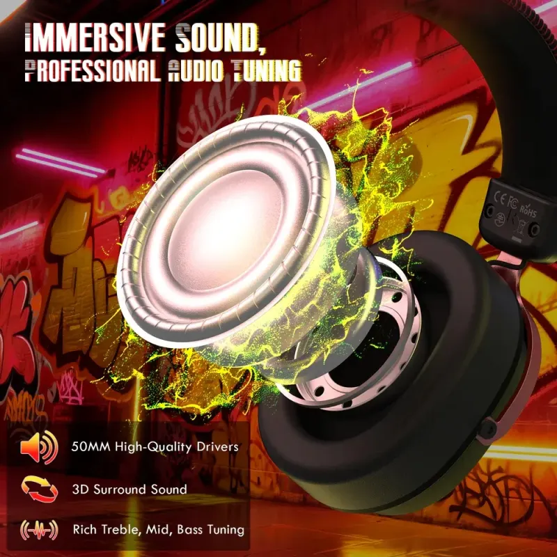 Компьютерная гарнитура Attack Shark L30PRO Wireless,2.4GHz/Bluetooth/3.5mm AUX/AUX-to-Type-C,Black and Red (L30PROBR_AS)