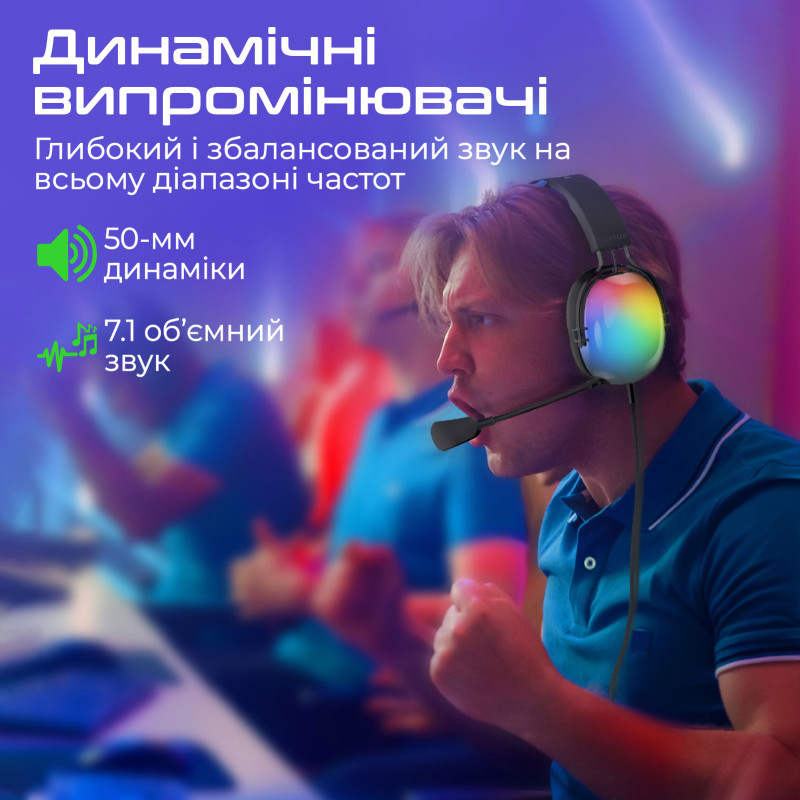 Компьютерная гарнитура Vertux Sirius 7.1 USB Black (sirius.black)