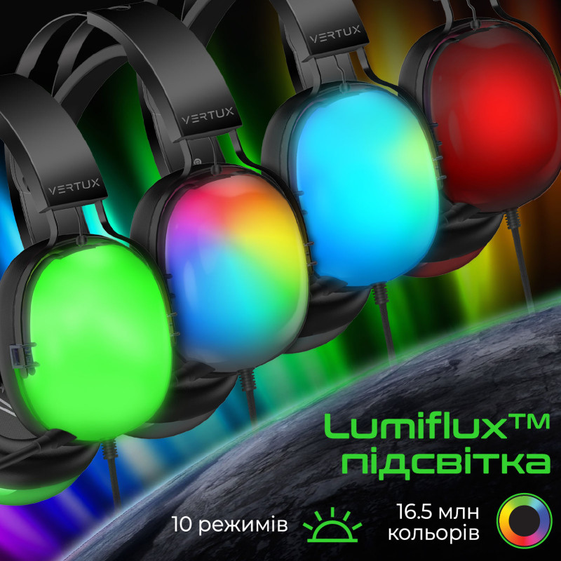 Компьютерная гарнитура Vertux Sirius 7.1 USB Black (sirius.black)
