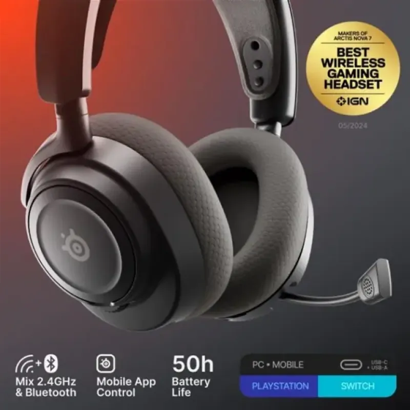 Компьютерная гарнитура SteelSeries Arctis Nova 7 Wireless Gen 2 Black (61730)