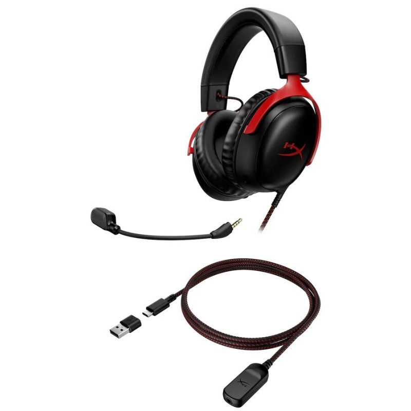 Компьютерная гарнитура HyperX Cloud III Black/Red (727A9AA)